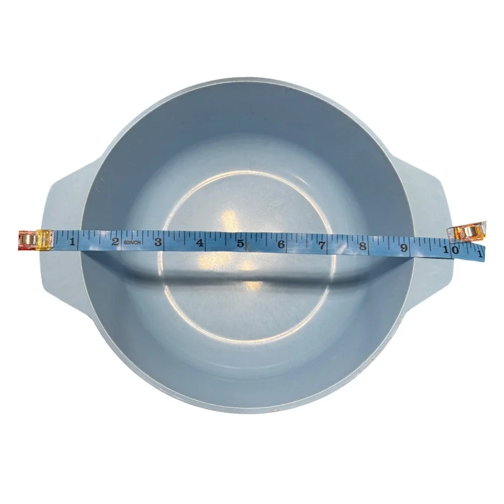 Vintage Pastel‎ Blue Bakeware 9x5 Loaf Pan & 1.5 Qt Round Casserole Dish USA MCM